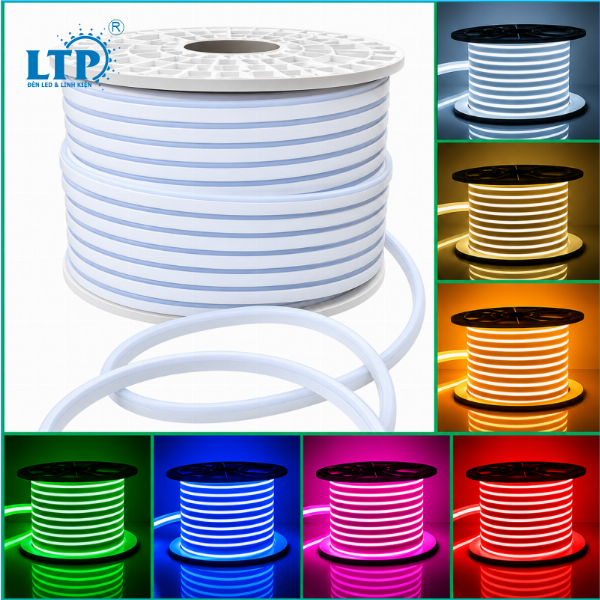 Đèn LED Dây Neon Ngoài Trời 220V Sáng 1 Mặt 8x16mm – LTP 517-1M